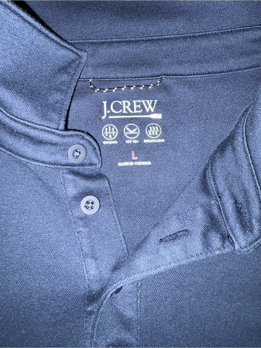 JCrew Men’s Navy Short-Sleeve Polo Shirt